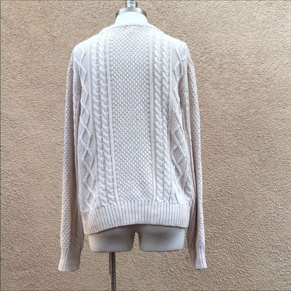 [SOLD] Crew Cableknit Cotton Sweater S - Picture 4 of 8